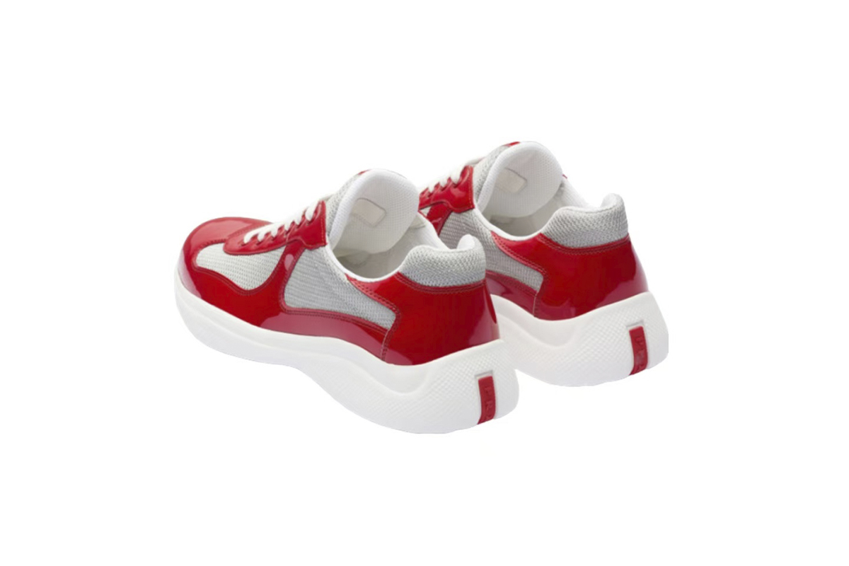 EM Sneakers Prada America's Cup Red Silver