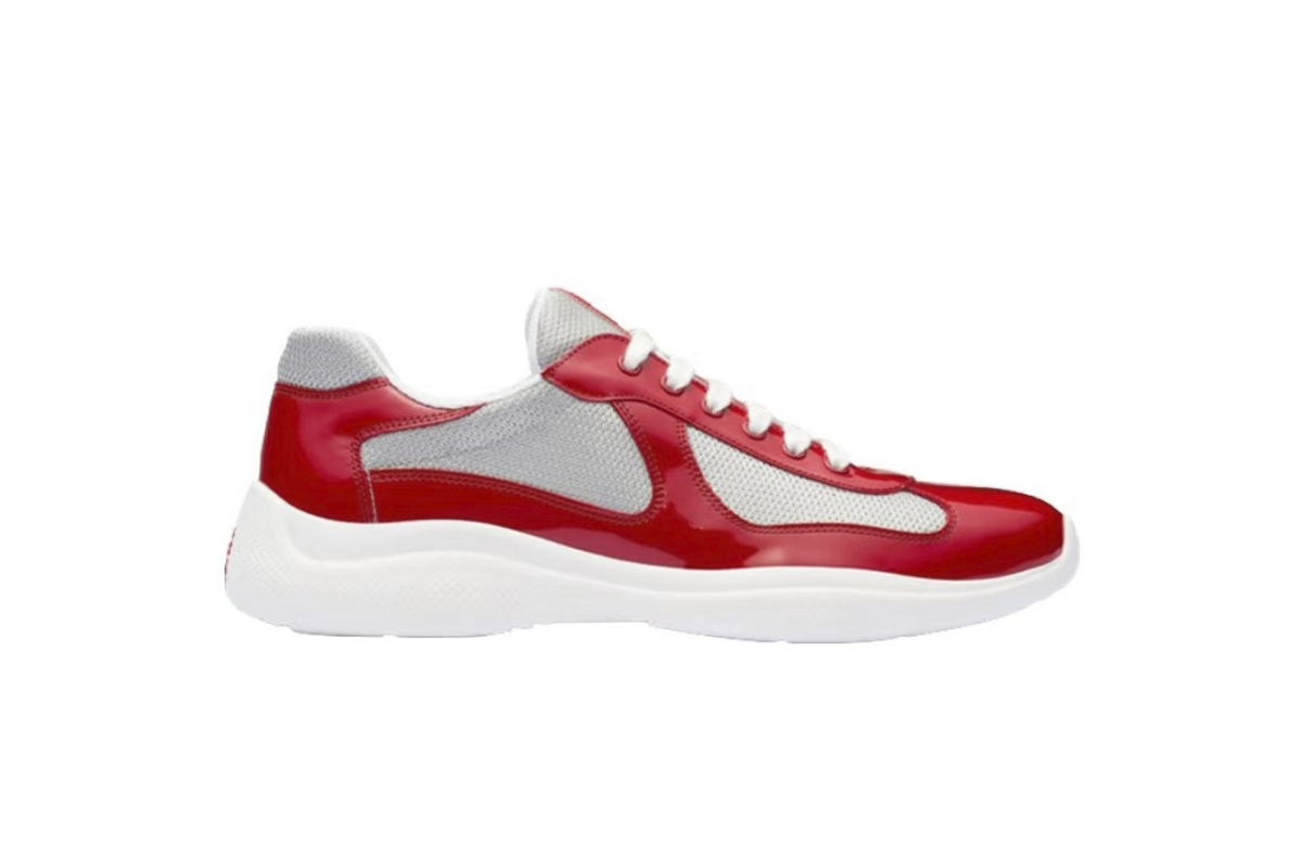 EM Sneakers Prada America's Cup Red Silver