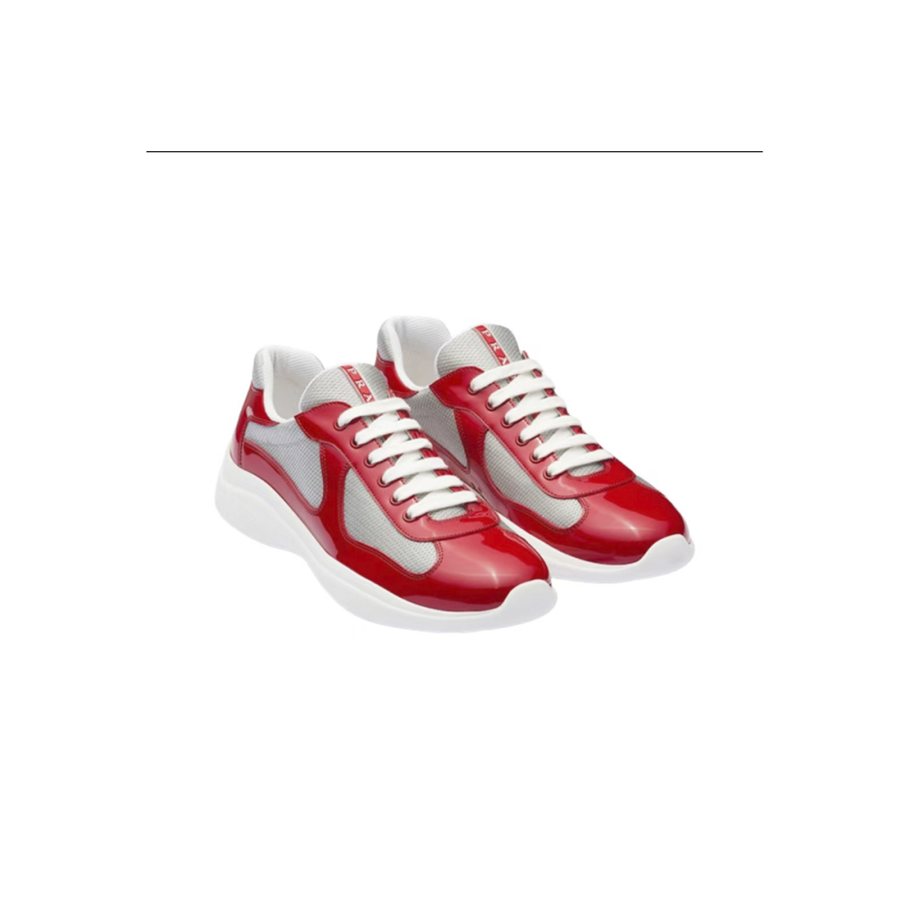 EM Sneakers Prada America's Cup Red Silver
