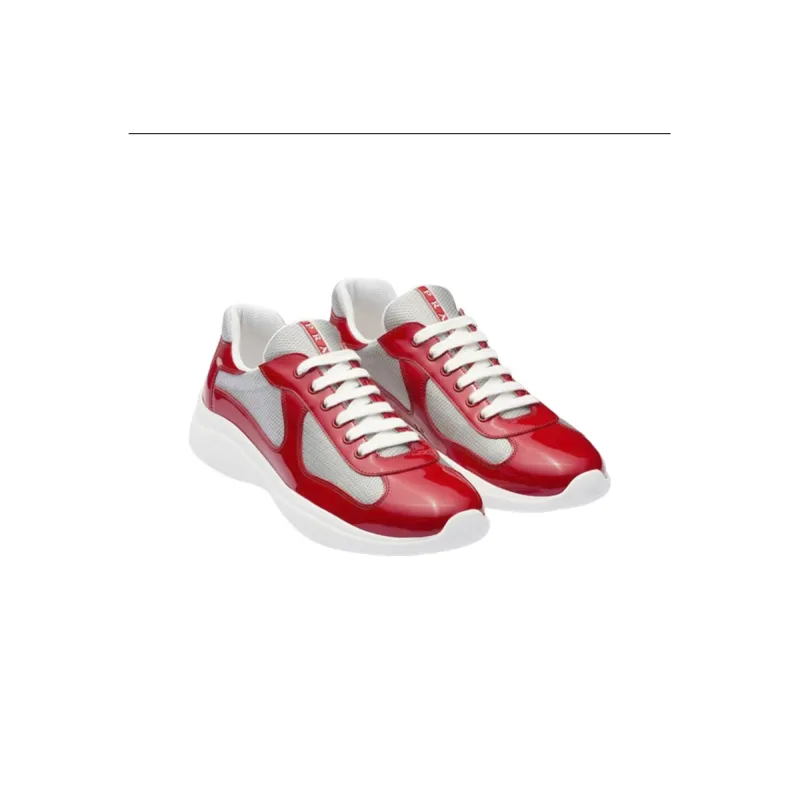 EM Sneakers Prada America's Cup Red Silver