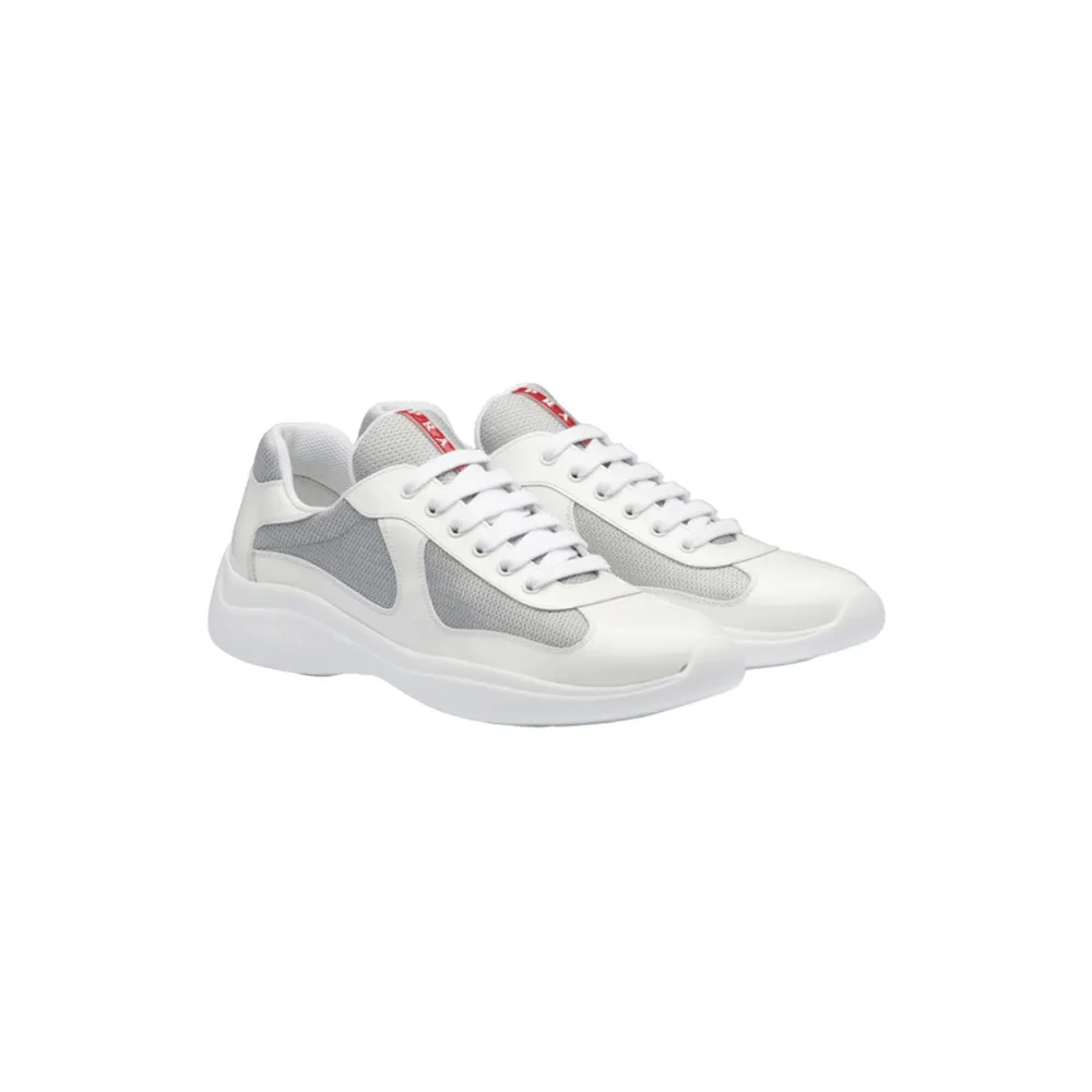 EM Sneakers Prada Americas Cup White Silver Red