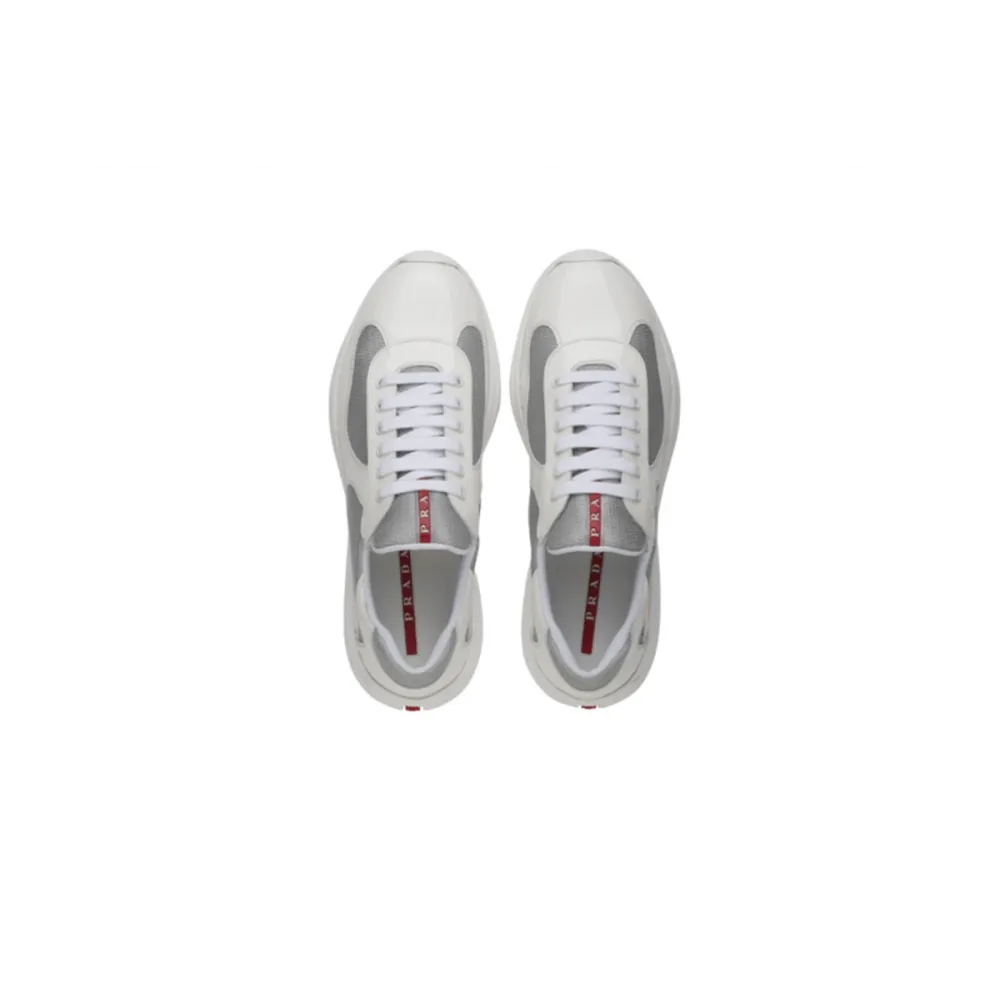 EM Sneakers Prada Americas Cup White Silver Red