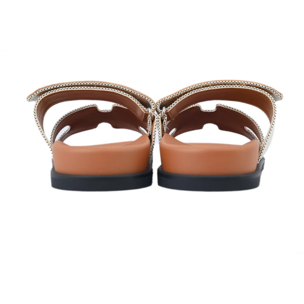 EM Sneakers Hermes Chypre Sandal Grey Coffee Color