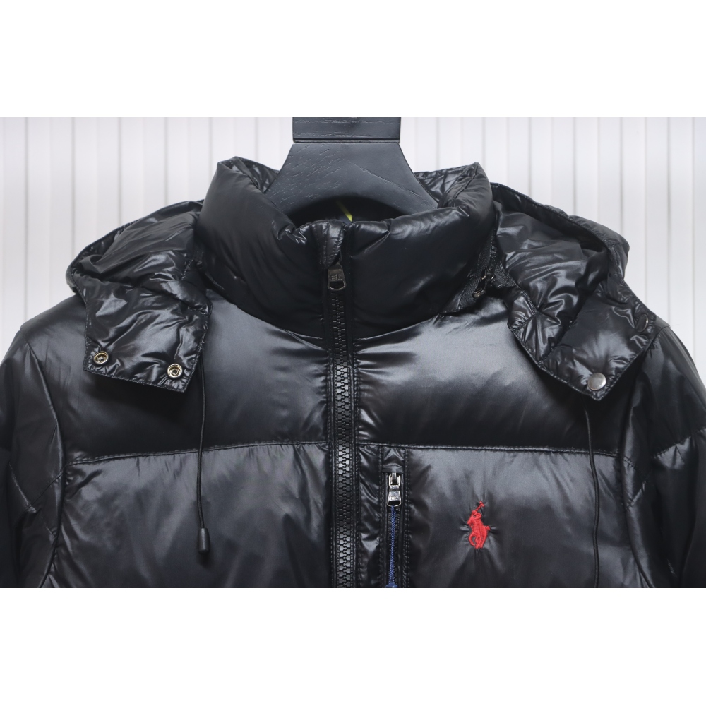 EM Sneakers Ralph Lauren Pony-embroidered Hooded Puffer Jacket Black