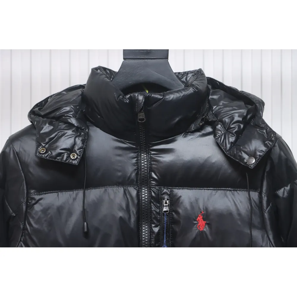 EM Sneakers Ralph Lauren Pony-embroidered Hooded Puffer Jacket Black