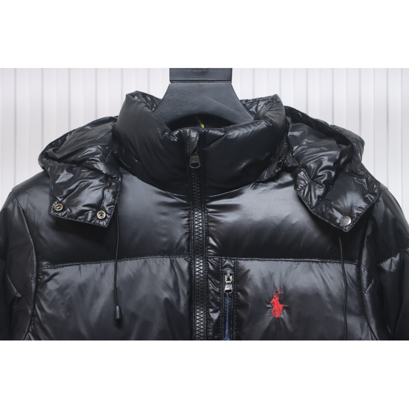 EM Sneakers Ralph Lauren Pony-embroidered Hooded Puffer Jacket Black