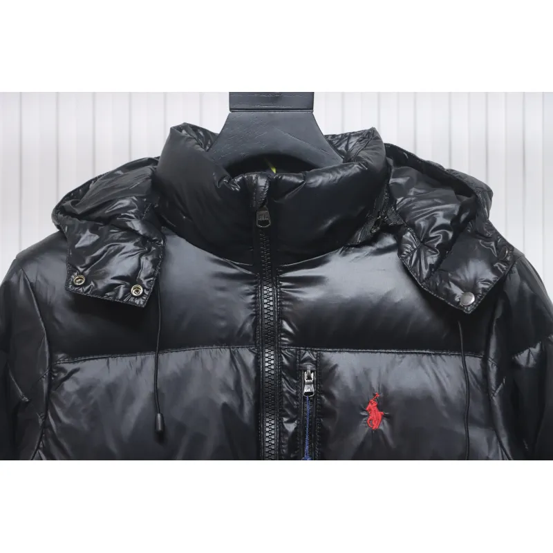 EM Sneakers Ralph Lauren Pony-embroidered Hooded Puffer Jacket Black