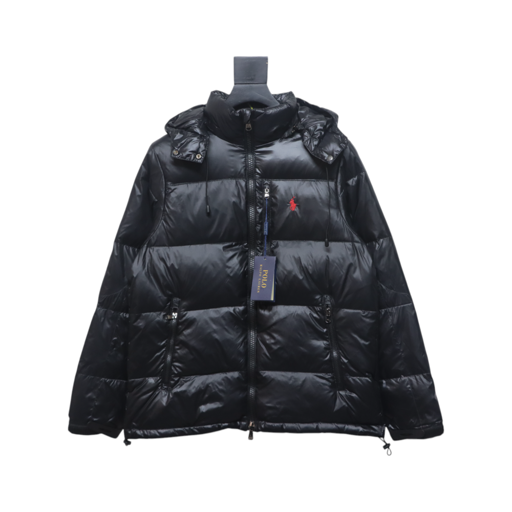 EM Sneakers Ralph Lauren Pony-embroidered Hooded Puffer Jacket Black