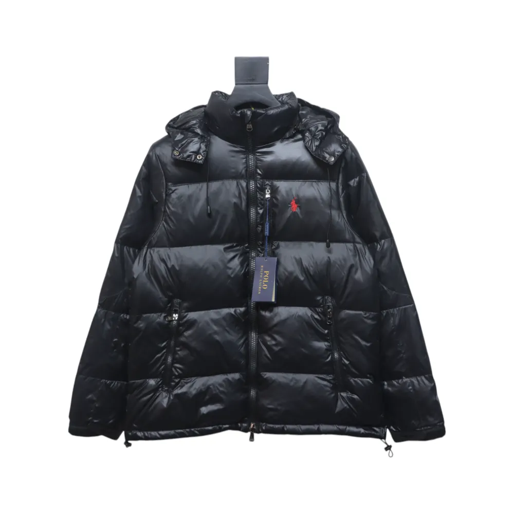 EM Sneakers Ralph Lauren Pony-embroidered Hooded Puffer Jacket Black