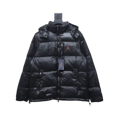 EM Sneakers Ralph Lauren Pony-embroidered Hooded Puffer Jacket Black 01