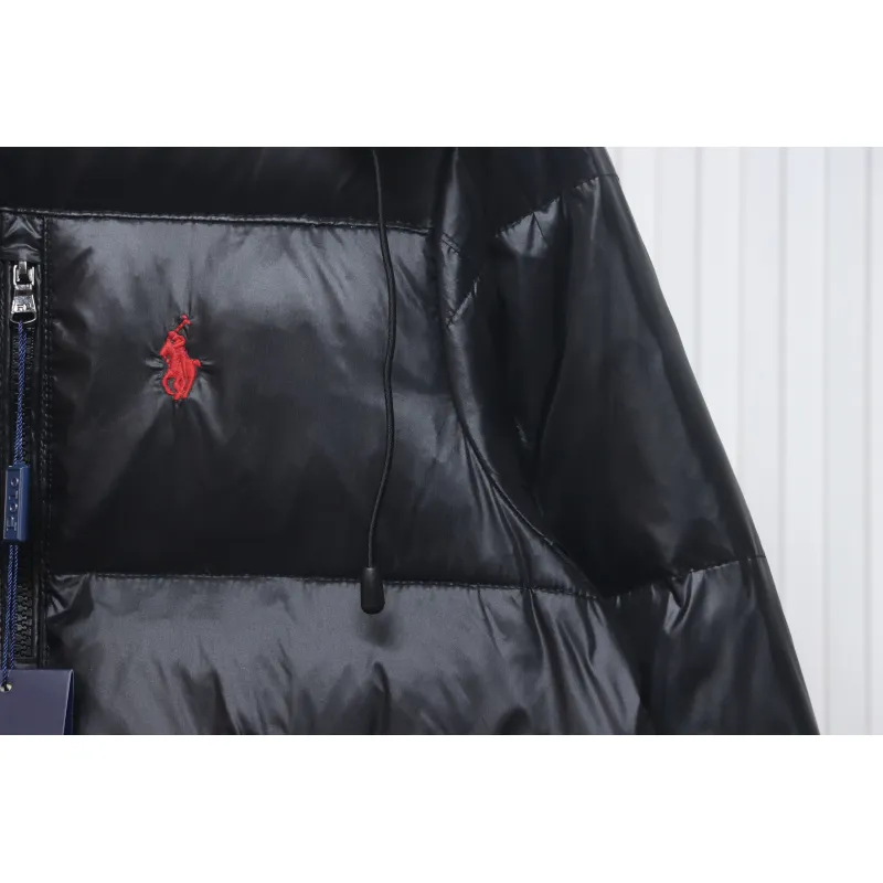 EM Sneakers Ralph Lauren Pony-embroidered Hooded Puffer Jacket Black