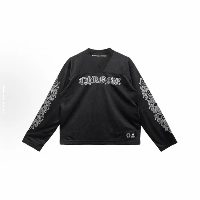 EM Sneakers Chrome Hearts Stadium Mesh L/S Long Sleeve Jersey Black 01