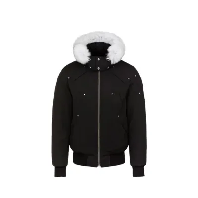 EM Sneakers Moose Knuckles Original Ballistic Bomber Jacket White Fur (NFC) 01
