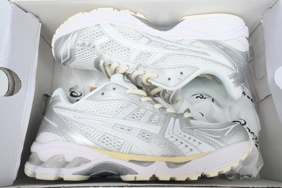 EM Sneakers ASICS Gel-Kayano 14 × JJJJound Silver White