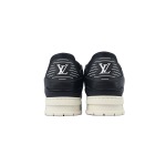 EM Sneakers Louis Vuitton Trainer Sneaker Black Skin And White Background
