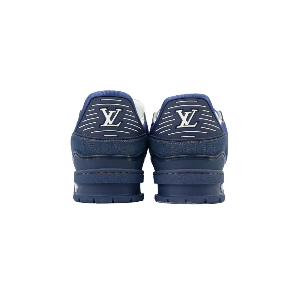 EM Sneakers Louis Vuitton Trainer Deep Blue Cowboy