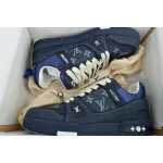 EM Sneakers Louis Vuitton Trainer Deep Blue Cowboy