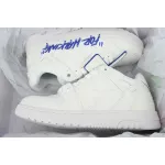 EM Sneakers OFF-WHITE Out Of Office White and Blue Letters