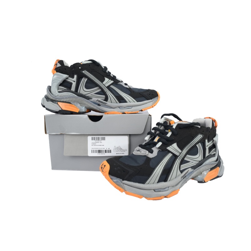 EM Sneakers Balenciaga Runner Black Fluo Orange
