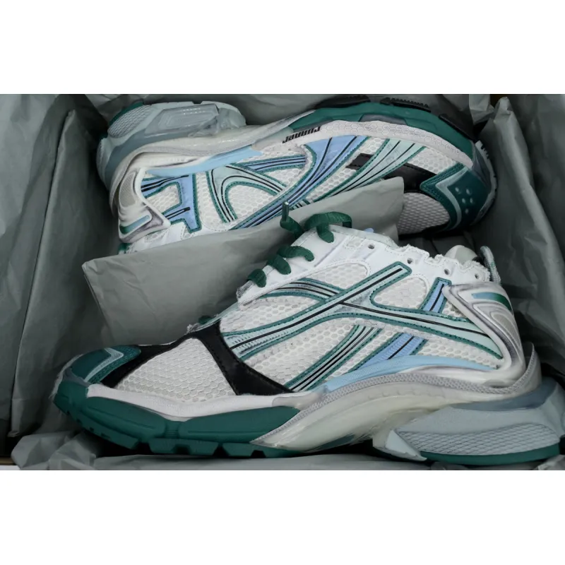 EM Sneakers Balenciaga Runner White Green Blue
