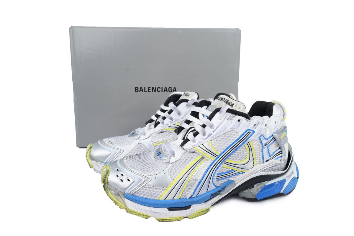 EM Sneakers Balenciaga Runner White Yellow Blue