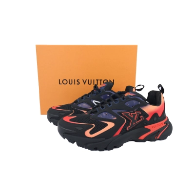 EM Sneakers Louis Vuitton Run Tatic Black Orange 02