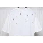 EM Sneakers Chrome Hearts 2024ss Metal Cross Gypsophila Diamond T-shirt White