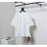 EM Sneakers Chrome Hearts 2024ss Metal Cross Gypsophila Diamond T-shirt White