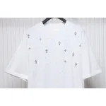 EM Sneakers Chrome Hearts 2024ss Metal Cross Gypsophila Diamond T-shirt White