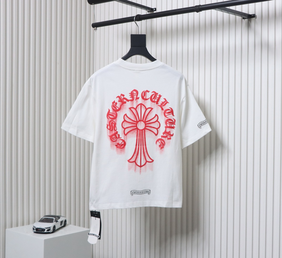 EM Sneakers Chrome Hearts Digital Printed Crew Neck T-Shirt White