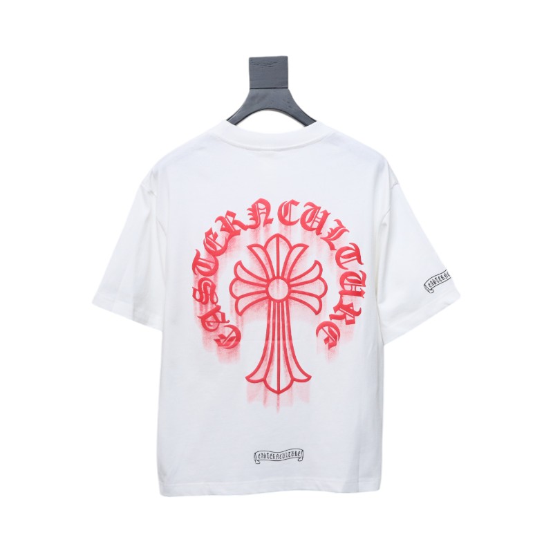 EM Sneakers Chrome Hearts Digital Printed Crew Neck T-Shirt White
