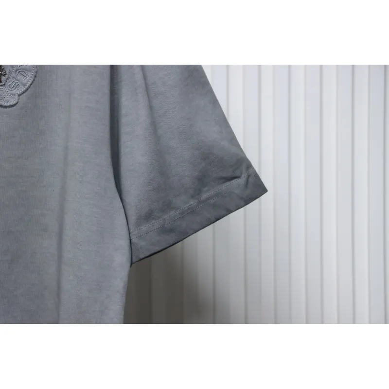 EM Sneakers Chrome Hearts Heavy Industry Washed Distressed T-shirt Gray