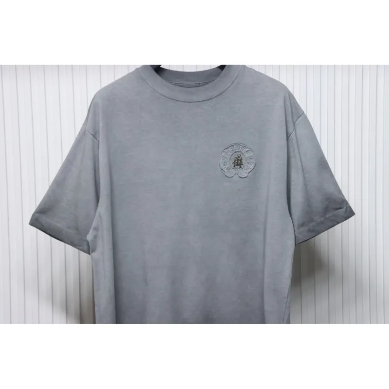 EM Sneakers Chrome Hearts Heavy Industry Washed Distressed T-shirt Gray