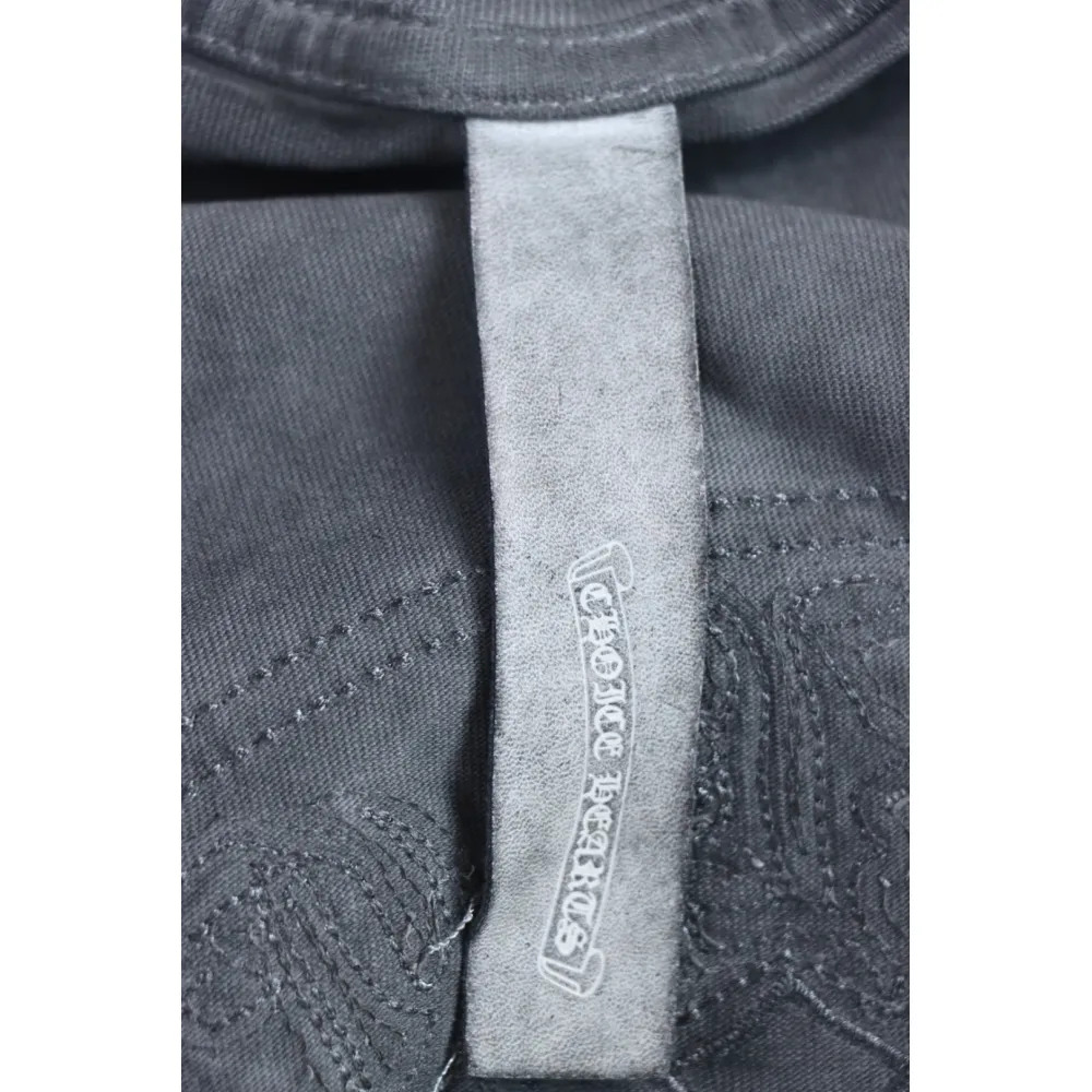 EM Sneakers Chrome Hearts Heavy Industry Washed Distressed T-shirt Gray