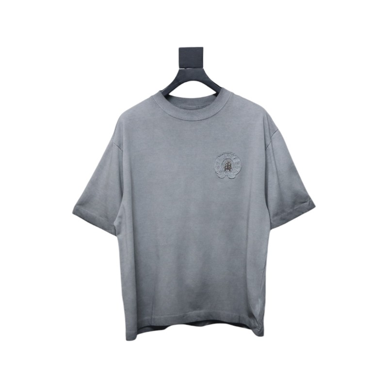 EM Sneakers Chrome Hearts Heavy Industry Washed Distressed T-shirt Gray