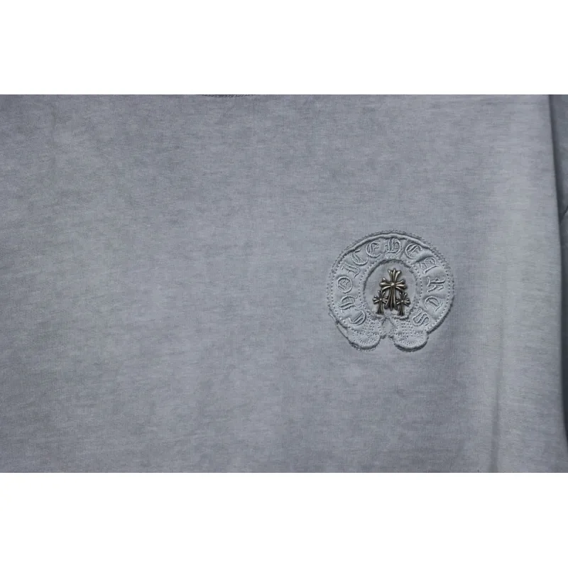 EM Sneakers Chrome Hearts Heavy Industry Washed Distressed T-shirt Gray