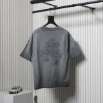 EM Sneakers Chrome Hearts Patch Embroidered T-Shirt Grey