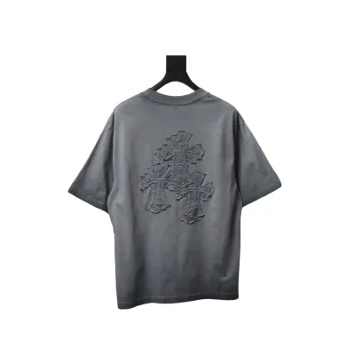 EM Sneakers Chrome Hearts Patch Embroidered T-Shirt Grey 01