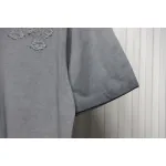 EM Sneakers Chrome Hearts Patch Embroidered T-Shirt Grey