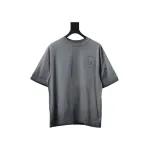 EM Sneakers Chrome Hearts Patch Embroidered T-Shirt Grey