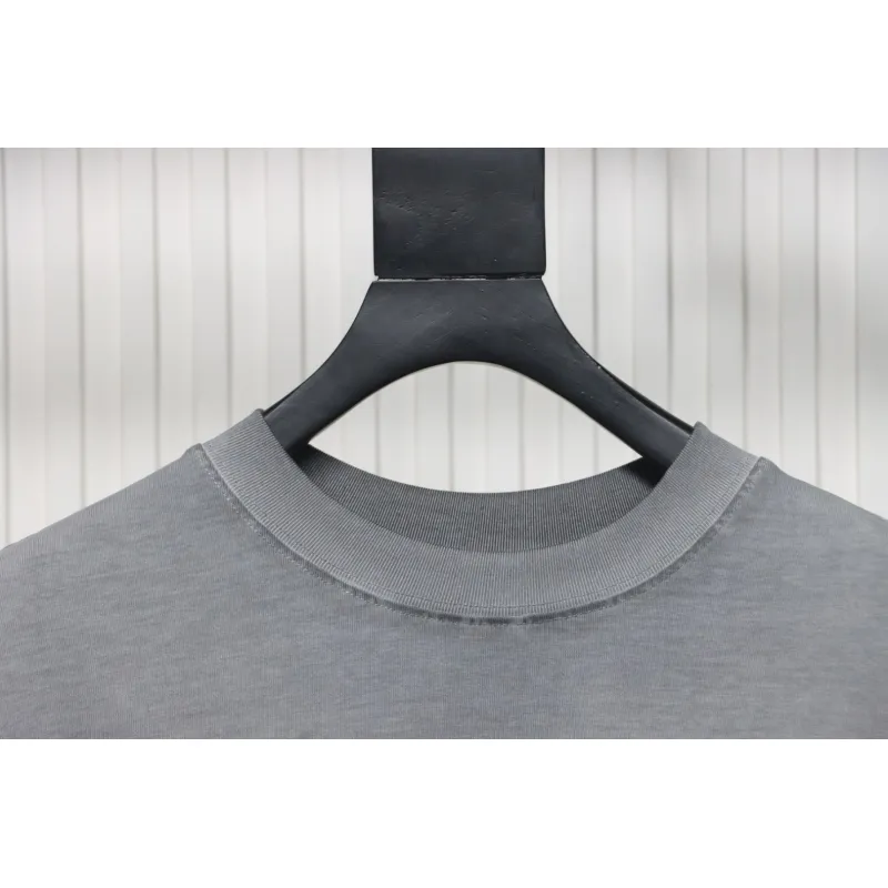 EM Sneakers Chrome Hearts Patch Embroidered T-Shirt Grey