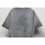 EM Sneakers Chrome Hearts Patch Embroidered T-Shirt Grey