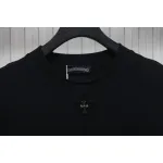 EM Sneakers Chrome Hearts 25ss cut-out Patchwork with Silver Cross Embroidery T-shirt Black