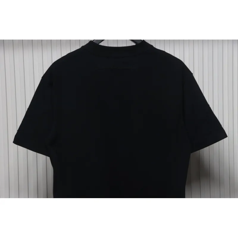 EM Sneakers Chrome Hearts 25ss cut-out Patchwork with Silver Cross Embroidery T-shirt Black