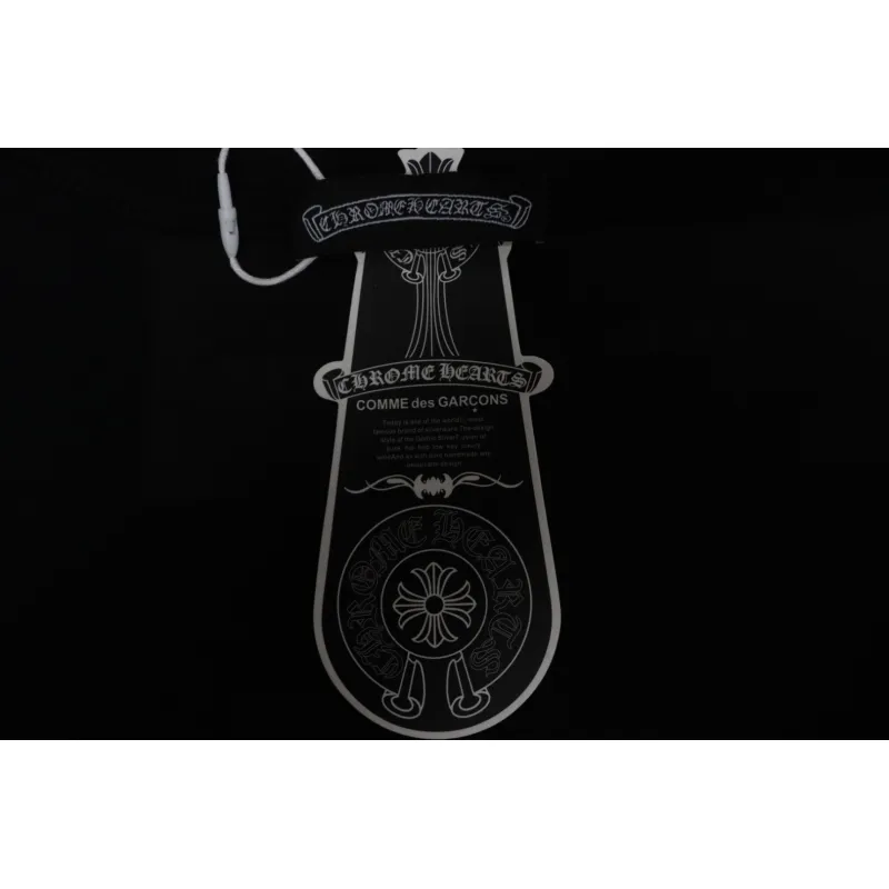 EM Sneakers Chrome Hearts 25ss cut-out Patchwork with Silver Cross Embroidery T-shirt Black