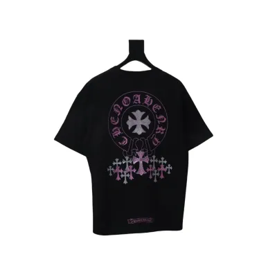 EM Sneakers Chrome Hearts 25ss Glitter Logo Print T-shirt Black 02