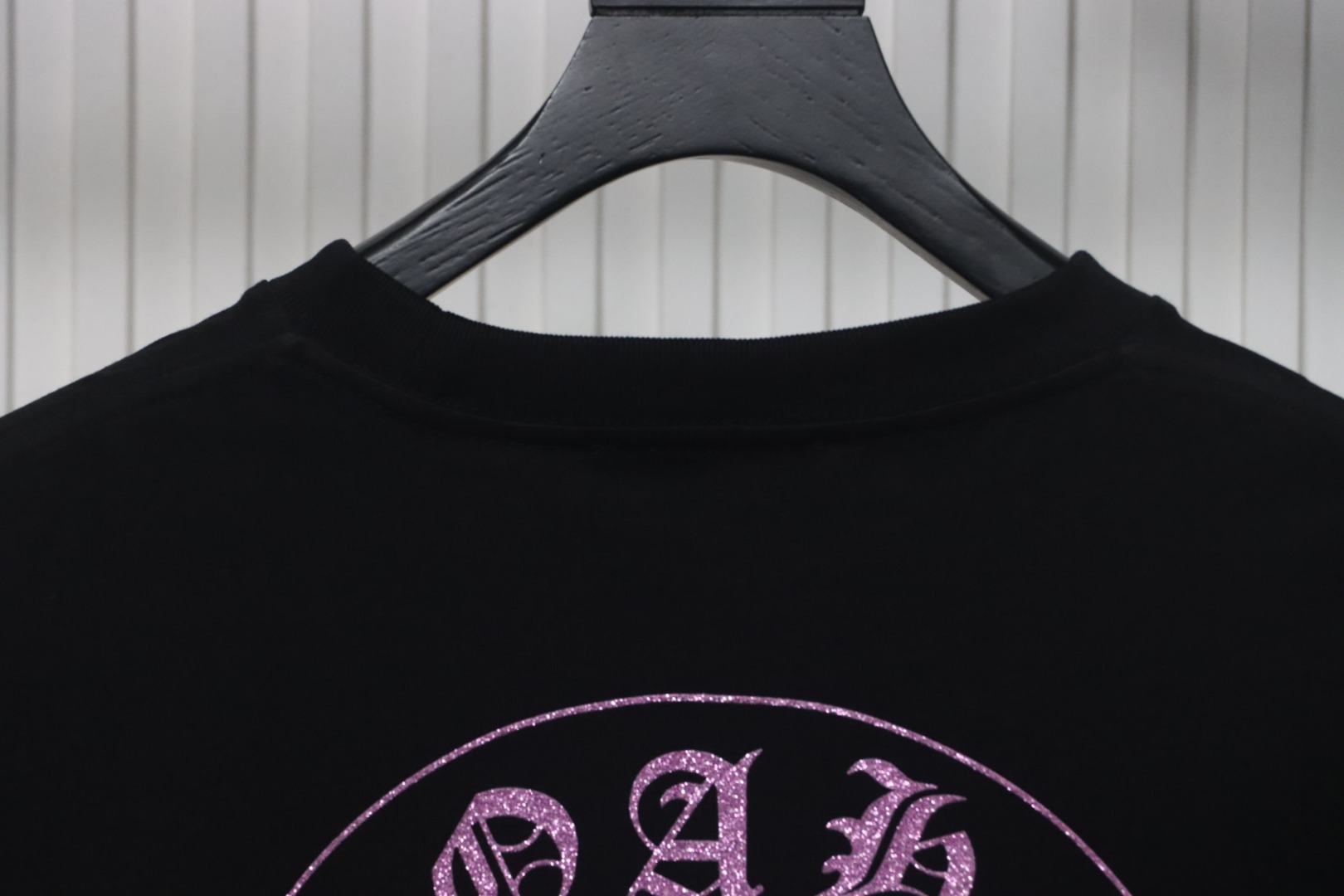 EM Sneakers Chrome Hearts 25ss Glitter Logo Print T-shirt Black