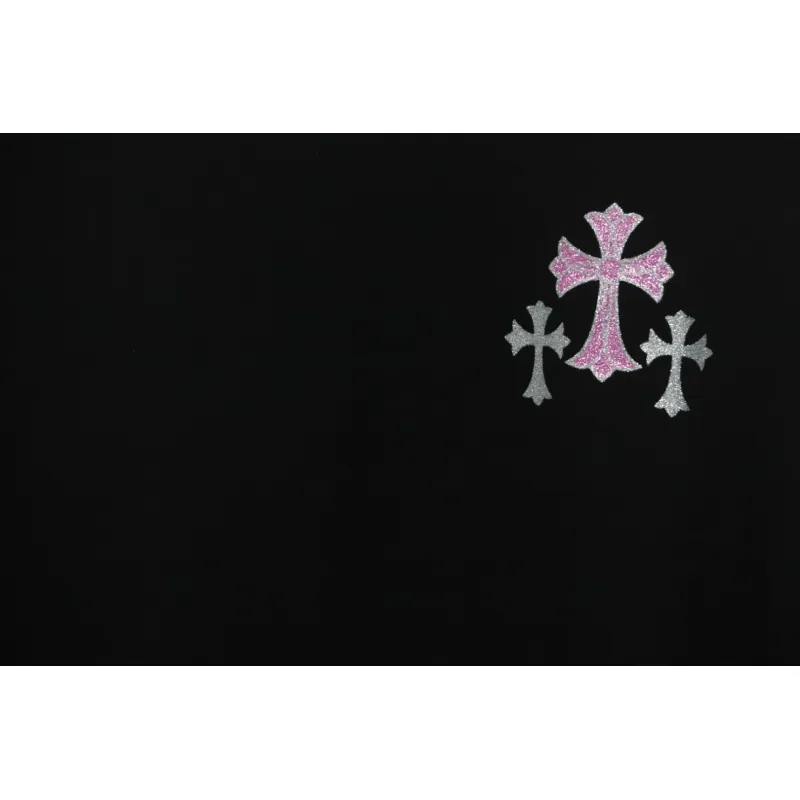 EM Sneakers Chrome Hearts 25ss Glitter Logo Print T-shirt Black