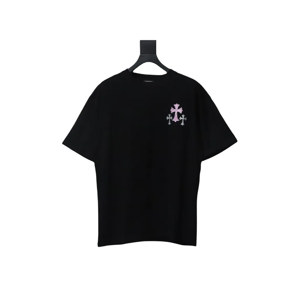 EM Sneakers Chrome Hearts 25ss Glitter Logo Print T-shirt Black