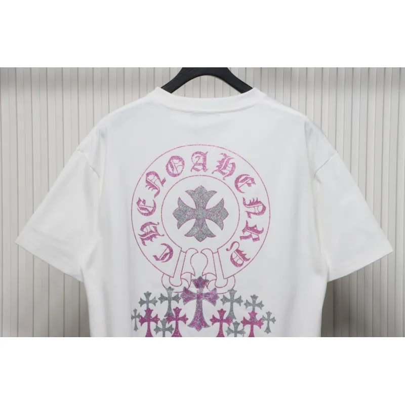 EM Sneakers Chrome Hearts 25ss Glitter Logo Print T-shirt White
